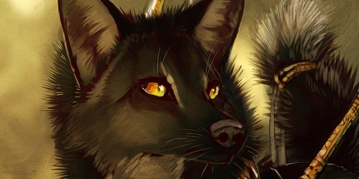 1366x768 Wolf illustration HD wallpaper | Wallpaper Flare