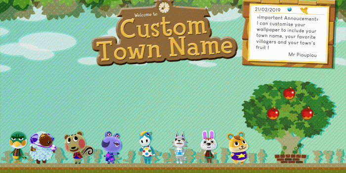 1920x1080 Customised wallpaper for everyone! (just ask me) : AnimalCrossing