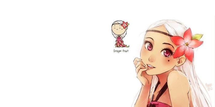 1366x768 anime girls, Anthropomorphism, Dragon fruit Wallpapers HD / Desktop