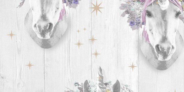 1595x1978 Graham & Brown Fresco Wallpaper | Unicorn Rainbow | 105977