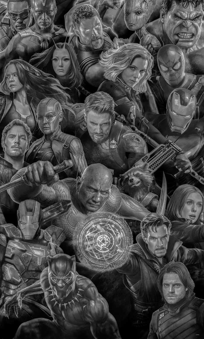 700x1163 Digital Wallpaper Avengers Infinity War Allstars Grey - Avengers