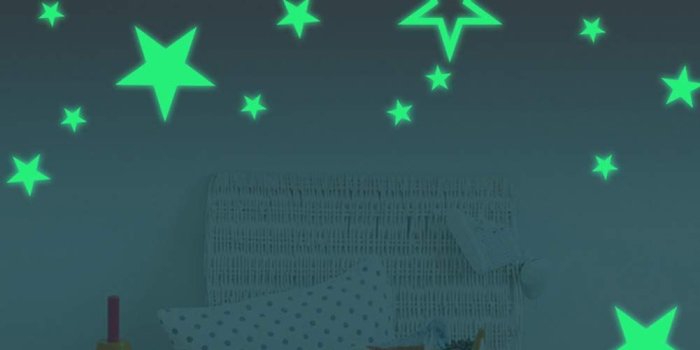 1001x1001 Buy 2 Sheets Luminous Sticker Cute Cartoon Star Fluorescent Wall