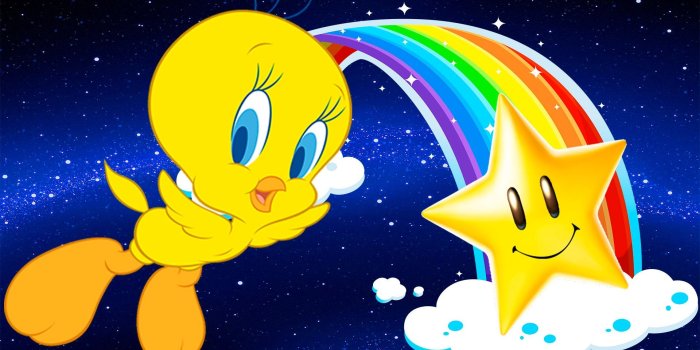 1920x1080 Cartoon Looney Tunes Tweety Bird Movie Star Graphic Background