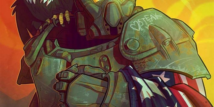 1000x1500 enclave #art #fallout #powerarmor #usa #eagle #mutant #apocalypse