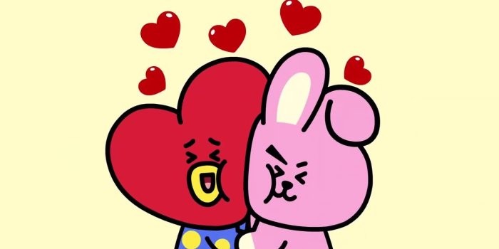 1280x720 BT21 Tata and Cooky