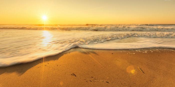 1920x1080 Golden sunny day at the ocean beach wallpaper - Beach wallpapers