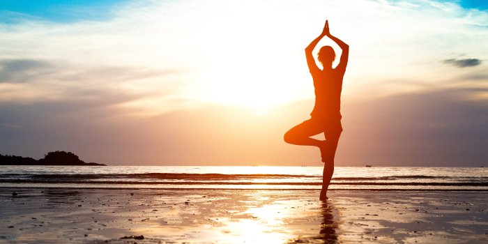 4200x2208 Wallpaper Yoga, Sunrise, Morning, Beach, 4K, Lifestyle, #1029