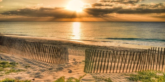 1920x1200 Early morning sunrise at the beach HD Wallpaper | Background Image