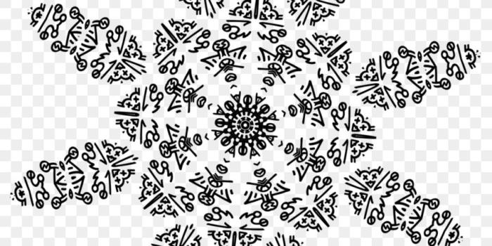 900x900 Black and white Desktop Wallpaper - snowflake creative png download