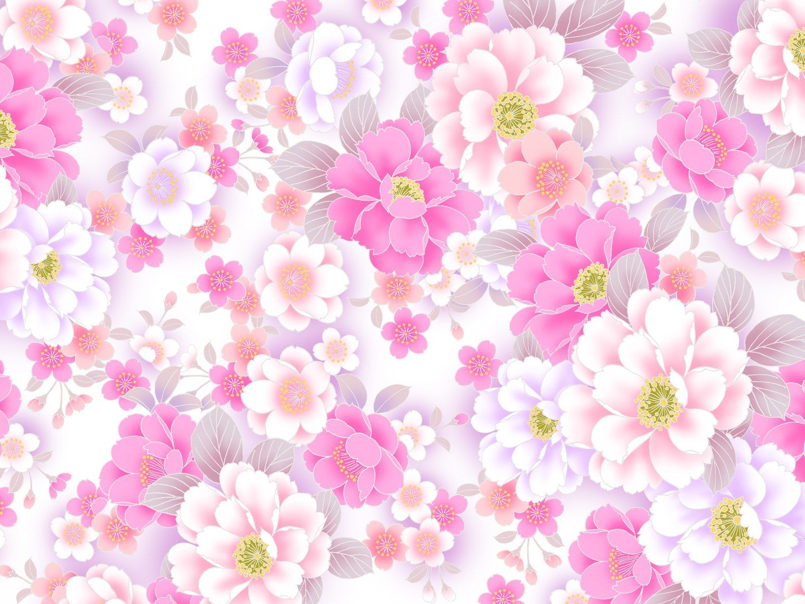 1600x1200 Cute Flower Pattern Wallpaper #6784381