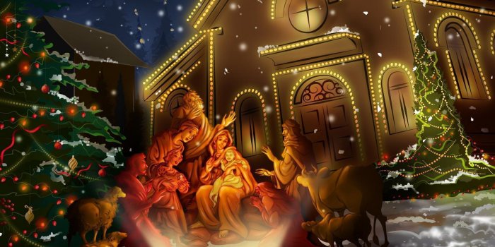 1600x1044 Free Nativity Scene Wallpapers