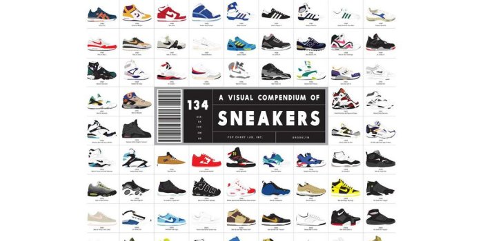 1000x1000 A Visual Compendium of Sneakers - 24x36