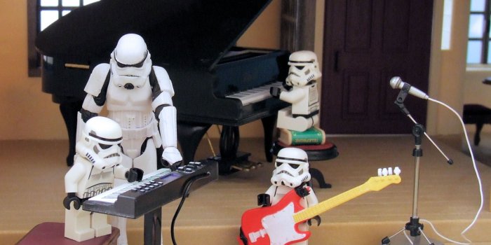 1920x1200 Star Wars, piano, stormtroopers, funny, Lego Star Wars, Legos