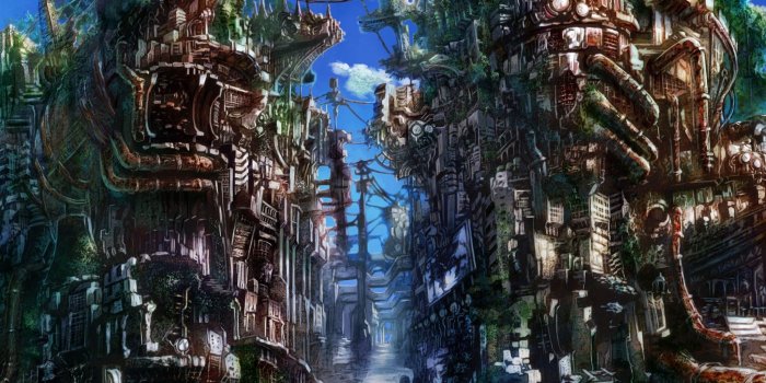 2048x2048 Anime City ❤ 4K HD Desktop Wallpaper for 4K Ultra HD TV