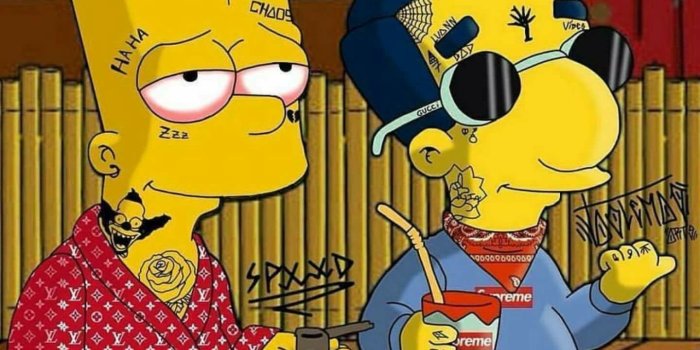 1440x1387 Bart Simpson Supreme Iphone Wallpaper | simplexpict1st.org