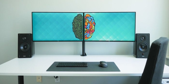 1280x720 Ultimate Dual Monitor Desk Setup!