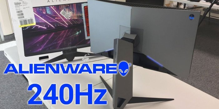 1280x720 Alienware 240Hz Gaming Monitor Unboxing and Review in 4K