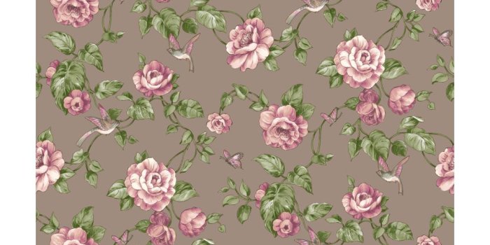 1000x1000 Rhapsody Garden Floral Wallpaper-VR3510 -pewter glow- dusty rose- mauve-  pink whisper- medium greens
