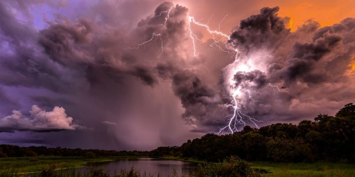 1332x850 Wallpaper the sky, clouds, trees, clouds, storm, nature, lake