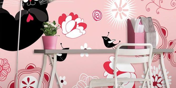 735x1200 Floral - Cats and Flowers | Awesome Designs | Cat wallpaper, Wall