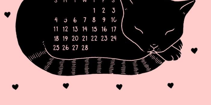 1242x2208 February Desktop Wallpaper: I Love Mew Cat – Bee's Knees Industries