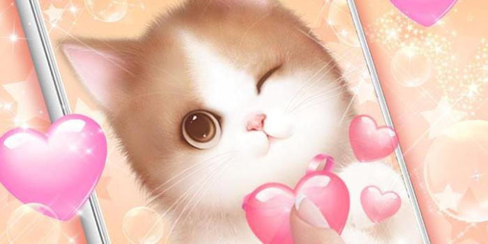 720x1280 Lovely Pink Cat Live Wallpaper for Android - APK Download