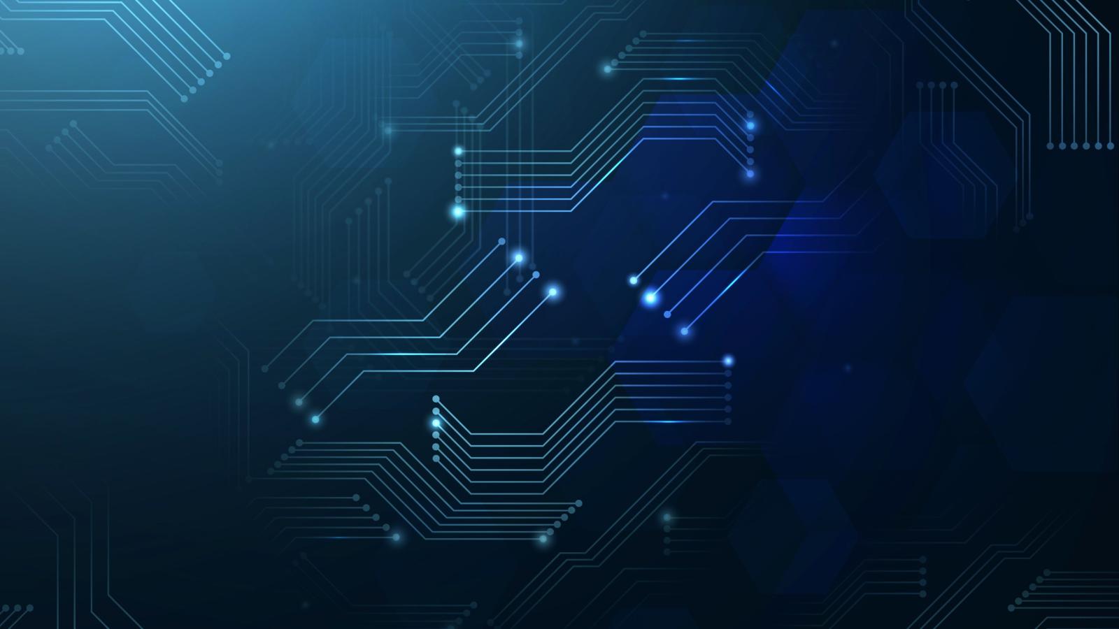 3840x2160 4K Blue Technology Wallpaper HD