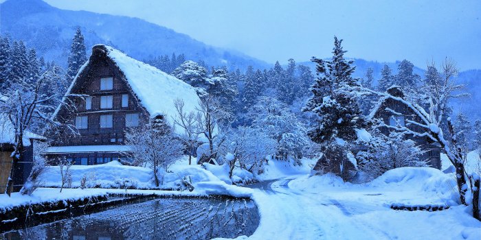 3840x2400 Desktop Wallpapers Japan Village Shirakawa Winter Snow 3840x2400