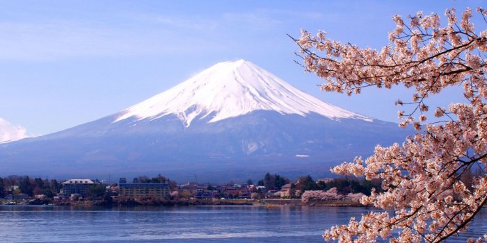 2048x1536 Cherry Blossom, Mount Scenery, Snow, Japan, Mountain Wallpaper for