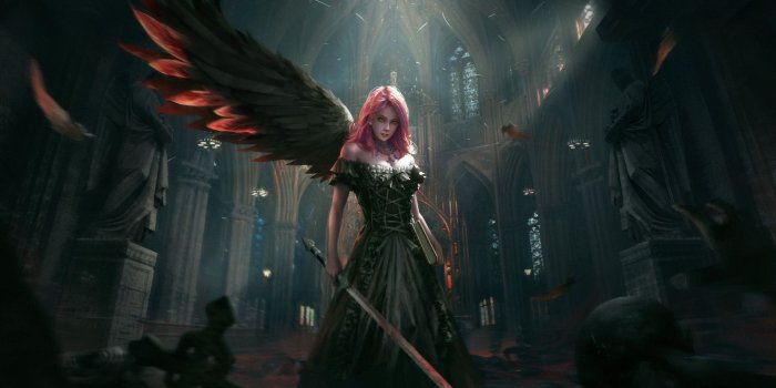 1920x977 Dark Angel, HD Fantasy Girls, 4k Wallpapers, Images, Backgrounds