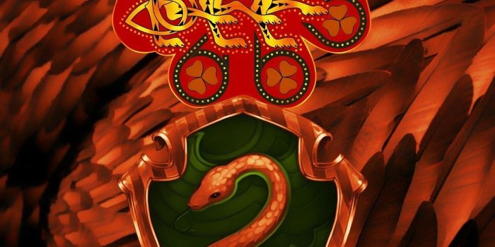 1076x1920 Fantastically Aro — Red & Black Slytherin/Wampus with s hippogriff...