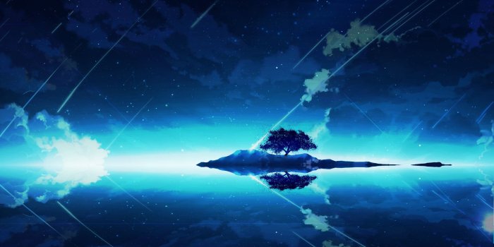 1920x1080 Tree On Mountain Anime, HD Artist, 4k Wallpapers, Images