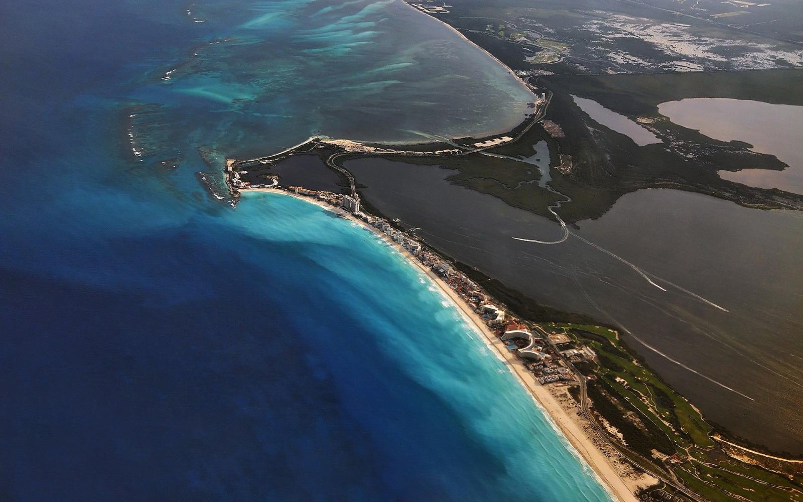 1920x1200 Beaches: Landscape Mexico Cancun Beach Sunset Wallpaper Iphone 5 for