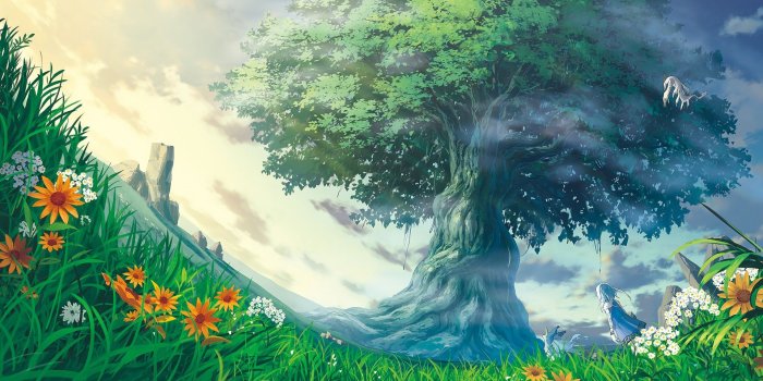 1920x1080 4553266 #trees, #landscape, #original characters, #mana tree