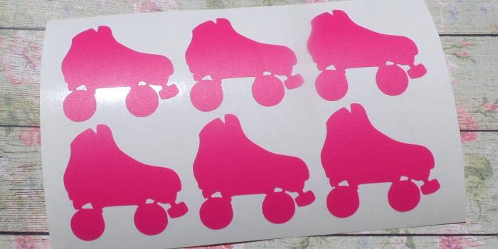 2392x1689 28 Roller Skate stickers, roller skating birthday invitation seals,  removable wallpaper, DIY rollerskating favor bags, skating party
