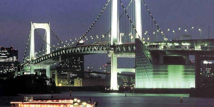 1024x768 Rainbow Bridge Tokyo Japan - Famous Wallpaper