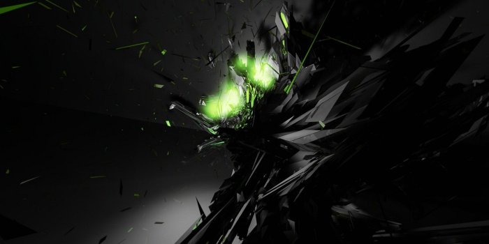 1920x1080 Black Abstract Green Glow Desktop Wallpaper | He is soooo sweeet <3