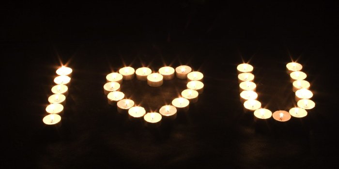 1920x1200 i love u burning candles candle light night hd widescreen wallpaper