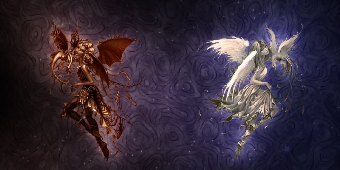 1280x800 47+] Angel and Devil Wallpaper on WallpaperSafari