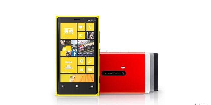 1920x1080 Four yellow, red, white, and black Nokia Windows smartphone, Windows