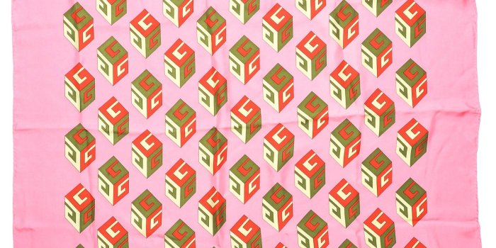 1500x1500 GUCCI Silk GG Wallpaper Print Scarf Rose Red 191242