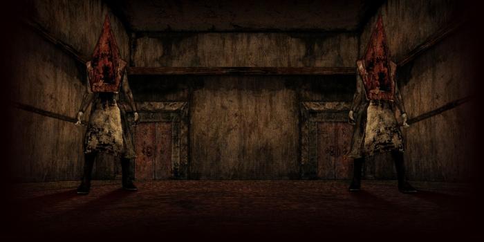 1846x928 Twin Pyramid Heads(Silent Hill 2) [1846x928] : wallpapers