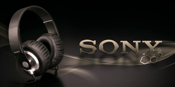 5120x3200 Professional black Sony headphones wallpaper