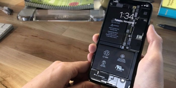 1388x781 iFixit's internal iPhone X wallpapers are made more fun with bezel