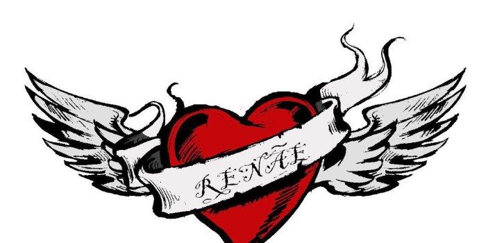 1280x960 Free Designs Heart With Wings And Name Wallpaper picture 6564