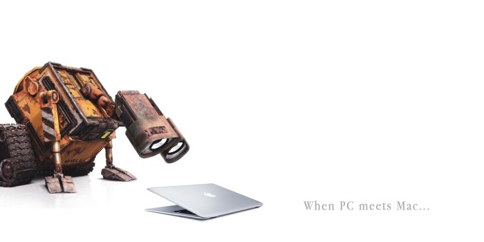 2560x1600 Wall-E and MAC Funny wallpapers | Freshwallpapers