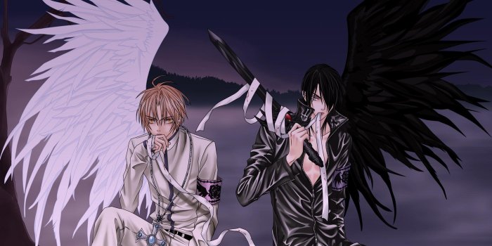 1920x1200 Create Name Wallpaper For Pc - White And Black Angel Anime (#837409