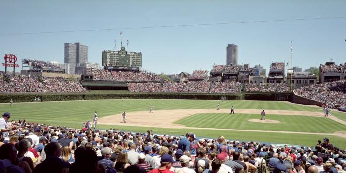 1800x588 Chicago Cubs Wallpaper | Wrigley Field Panoramic Cubs Vs Reds