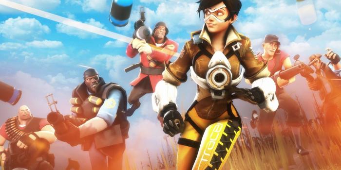 1332x850 Wallpaper team fortress 2, Sniper, Soldier, Heavy, Demoman, Scout