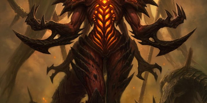 1215x1800 Demon character graphic wallpaper, Diablo III, demon, skull, Diablo